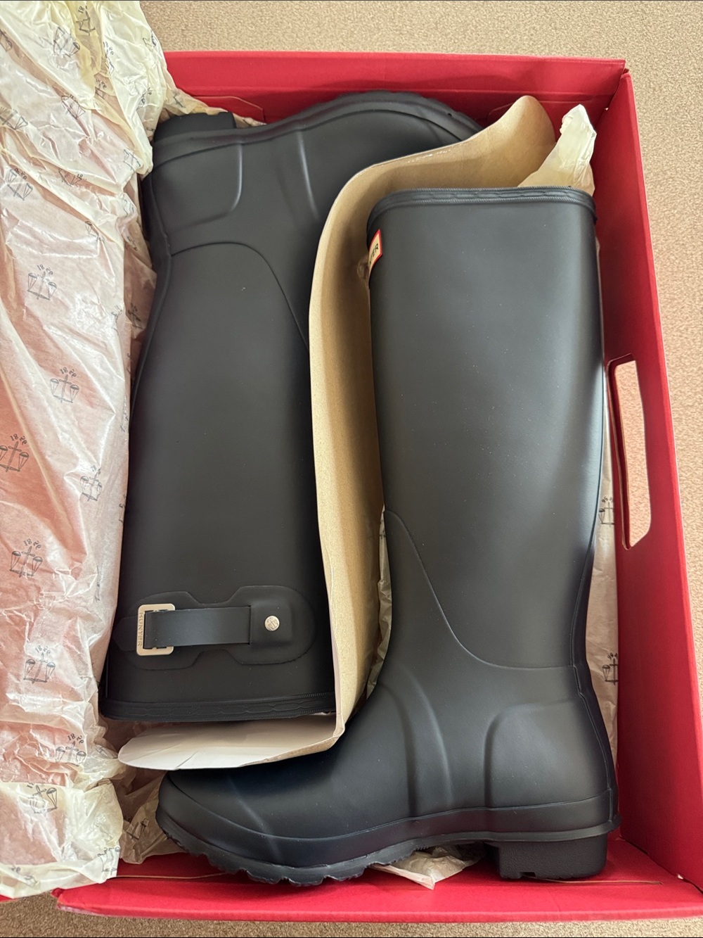 Hunter Black Matte Tall Rain Boots